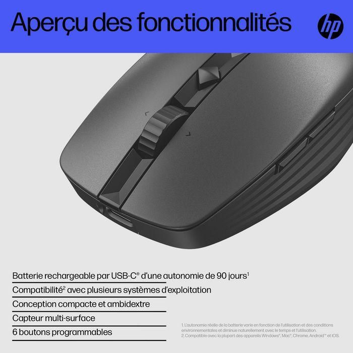 HP 715 Ratón Recargable Multidispositivo Ambidextro con Botones Programables, 90 Días Batería y Sensor Track-on-Glass 15 HP 715 Ratón Recargable Multidispositivo Ambidextro con Botones Programables, 90 Días Batería y Sensor Track-on-Glass 15