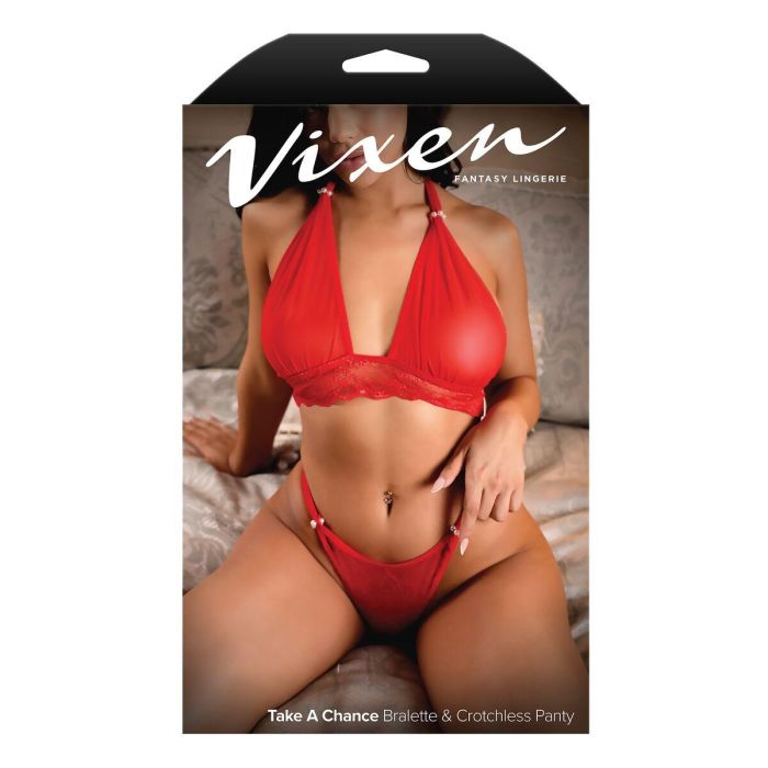 Conjunto de Lencería Fantasy Lingerie Rojo (L/XL)