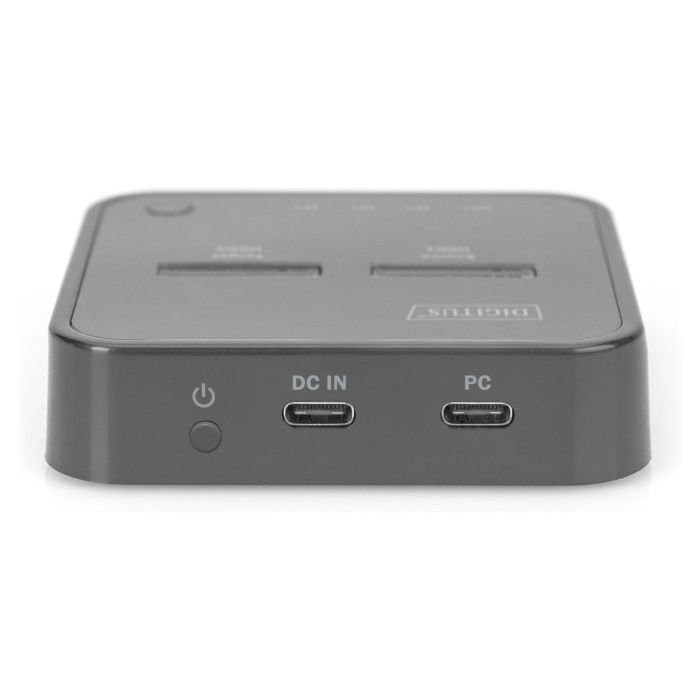 Digitus Estación Acoplamiento Dual M.2 NVMe SSD USB-C 3.2 Gen 2 Negro con Lector SD Tarjetas 10 Gbit/s