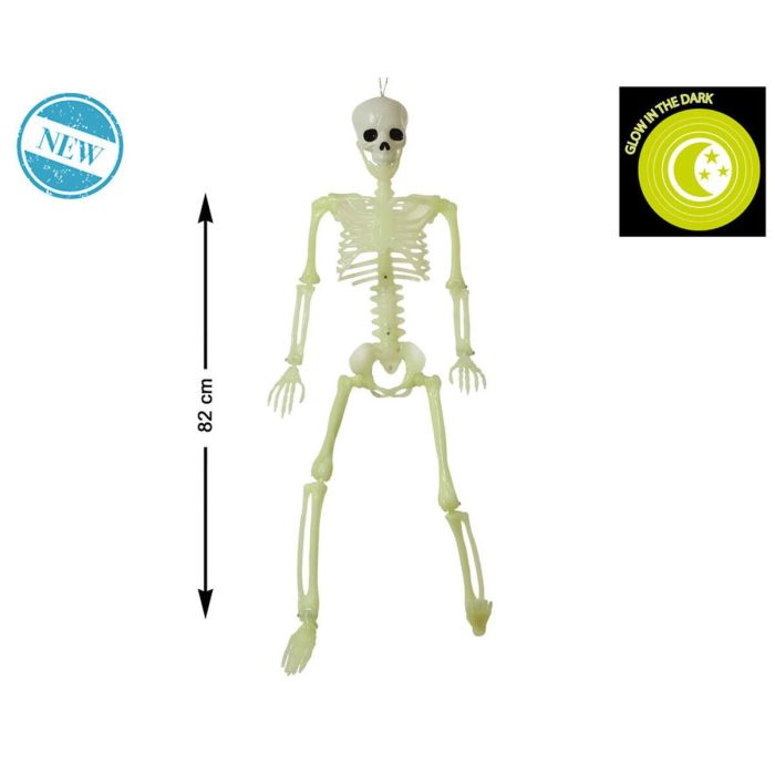 Decoración para Halloween Esqueleto 82 cm Blanco 2 Decoración para Halloween Esqueleto 82 cm Blanco 2