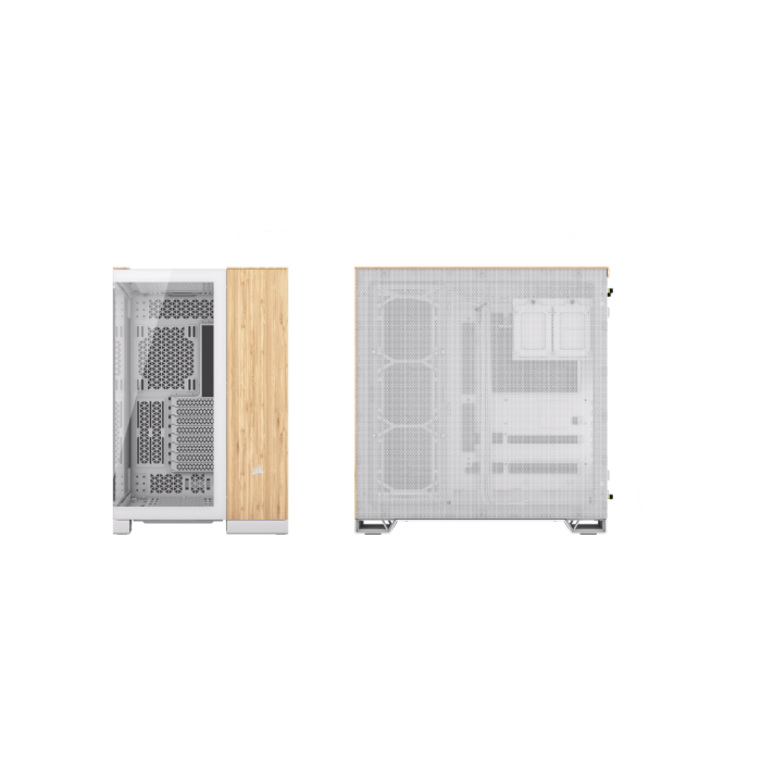 Corsair CC-9011284-WW Carcasa PC Gaming Midi Tower con Ventana de Vidrio Templado, Iluminación RGB y USB-C - Blanco Bamboo 2 Corsair CC-9011284-WW Carcasa PC Gaming Midi Tower con Ventana de Vidrio Templado, Iluminación RGB y USB-C - Blanco Bamboo 2