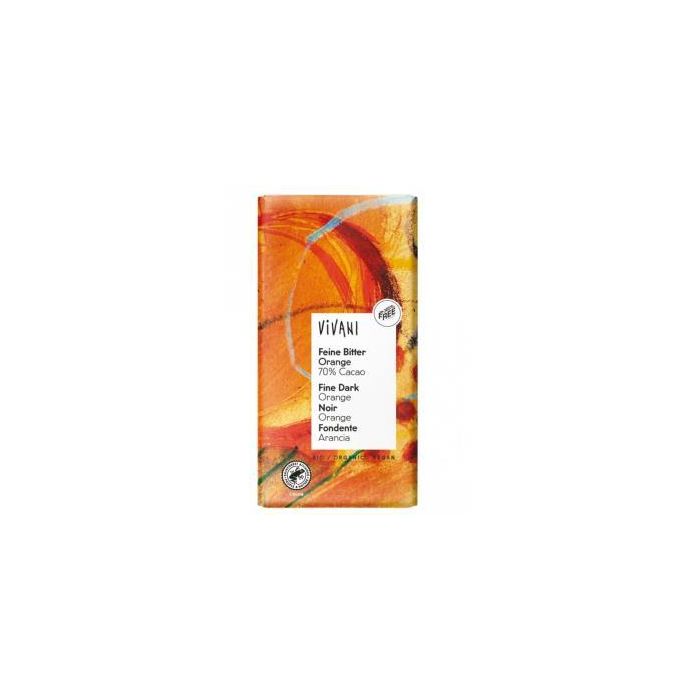 Chocolate Negro 70% Con Naranja 100Gr. Bio Vegan Chocolate Negro 70% Con Naranja 100Gr. Bio Vegan