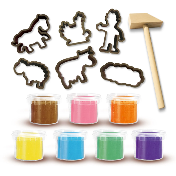 Ses Creative SEC8710341249199 Kit de Masa de Modelado Gigante Ecológico (7x90 g con Herramientas) 1