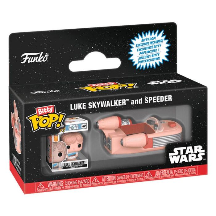 FUNKO Figura Bitty Pop Rides Star Wars Luke Skywalker y Speeder - Coleccionable Vinilo Acrílico 2,3-3,3 cm