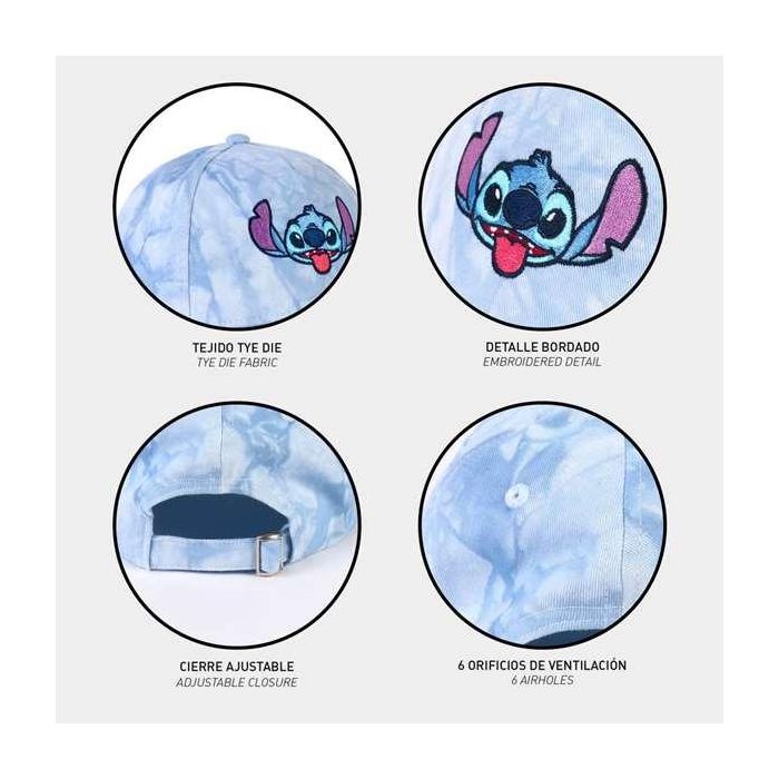 Cerdá Gorra de Visera Curva Stitch con Licencia Oficial Disney, Color Azul, Talla 57 cm para Adultos, Fabricada en 100% Algodón 3 Cerdá Gorra de Visera Curva Stitch con Licencia Oficial Disney, Color Azul, Talla 57 cm para Adultos, Fabricada en 100% Algodón 3