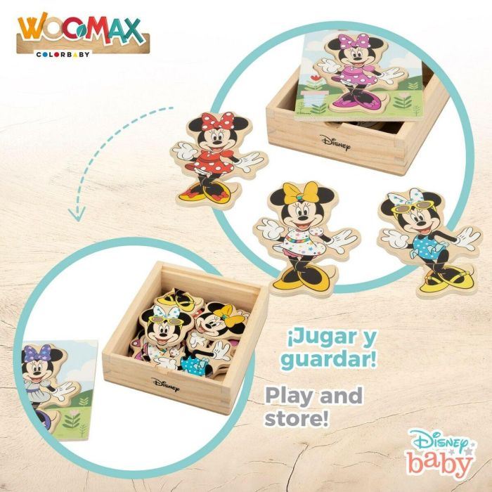 Puzzle Infantil de Madera Disney + 2 Años 19 piezas (12 Unidades) 4 Puzzle Infantil de Madera Disney + 2 Años 19 piezas (12 Unidades) 4