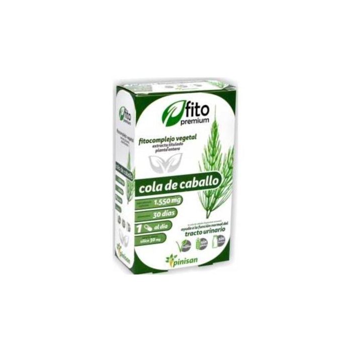 Fito Premium Cola de Caballo 30Cap. con Sílice, Apoyo Función Urinaria, Equisetum arvense, Vegano y Sin Gluten