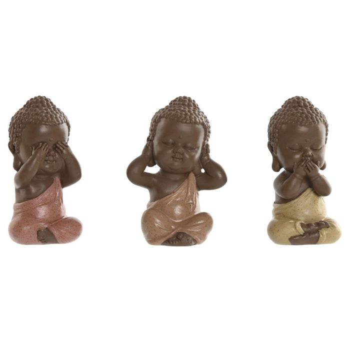 Figura Oriental DKD Home Decor Coral Lima 5 x 10.5 x 5.5 cm (3 Unidades)