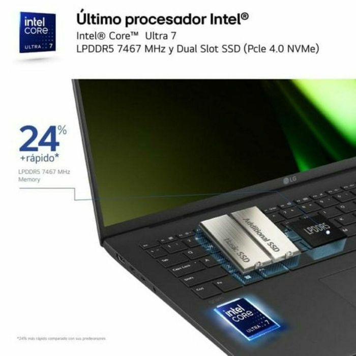 Portátil LG Gram 17Z90S-G.AD7BB Intel Core Ultra 7-155H/ 32GB/ 2TB SSD/ 17"/ Win11 4