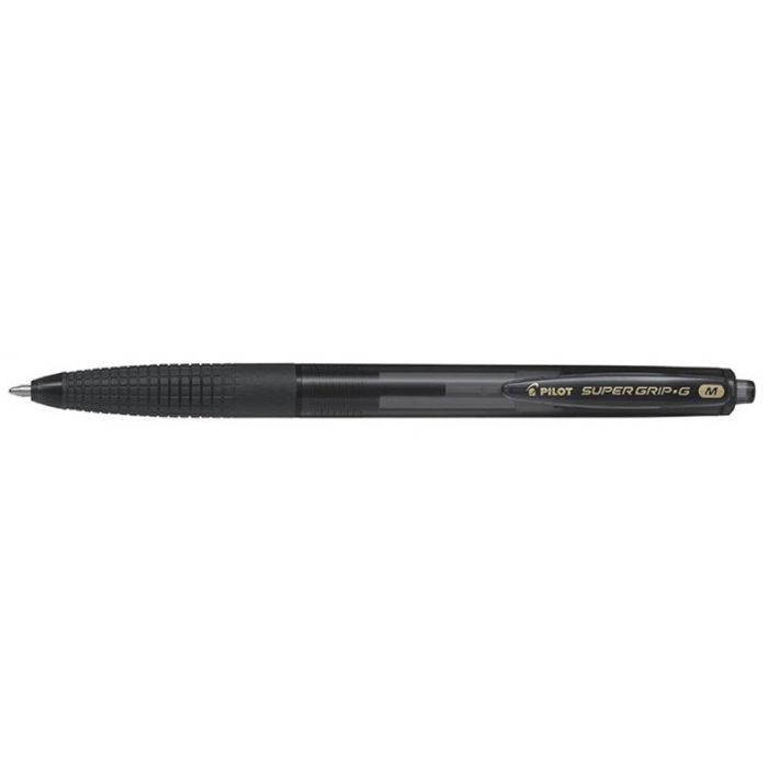 Boligrafo Pilot Super Grip G Negro Retractil Sujecion De Caucho Tinta Base De Aceite 3