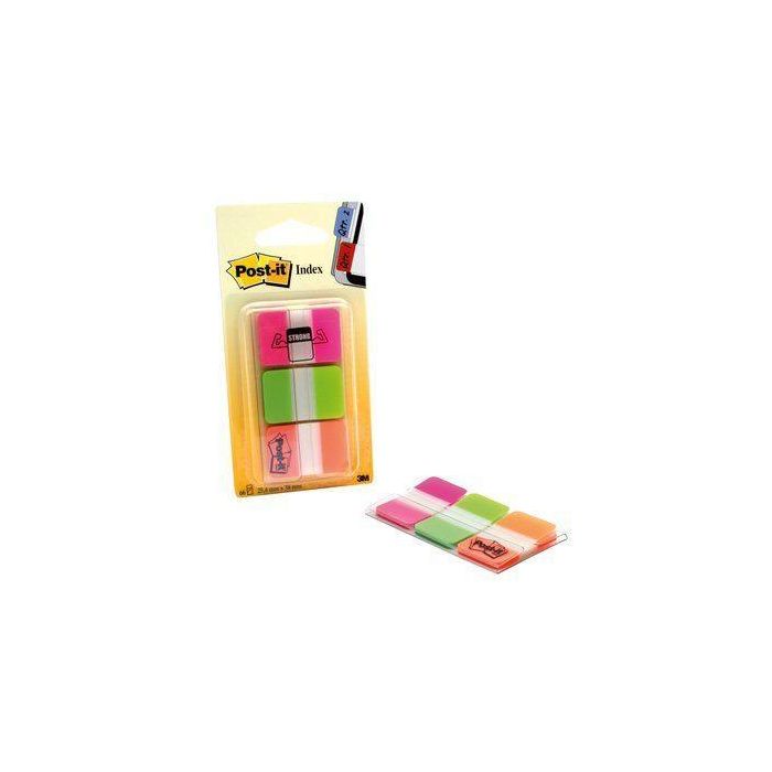 Post-It Index Rígido Rosa Verde Naranja - 3 Dispensadores Std 3x22 Post-It Index Rígido Rosa Verde Naranja - 3 Dispensadores Std 3x22