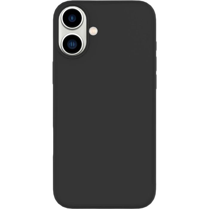 eSTUFF Funda Silicona INFINITE RIGA para iPhone 16 Plus Negra 93% Material Reciclado