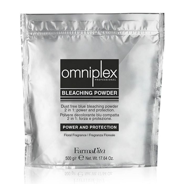 Omniplex Bleaching Blue Alluminium Bag 500 gr Farmavita