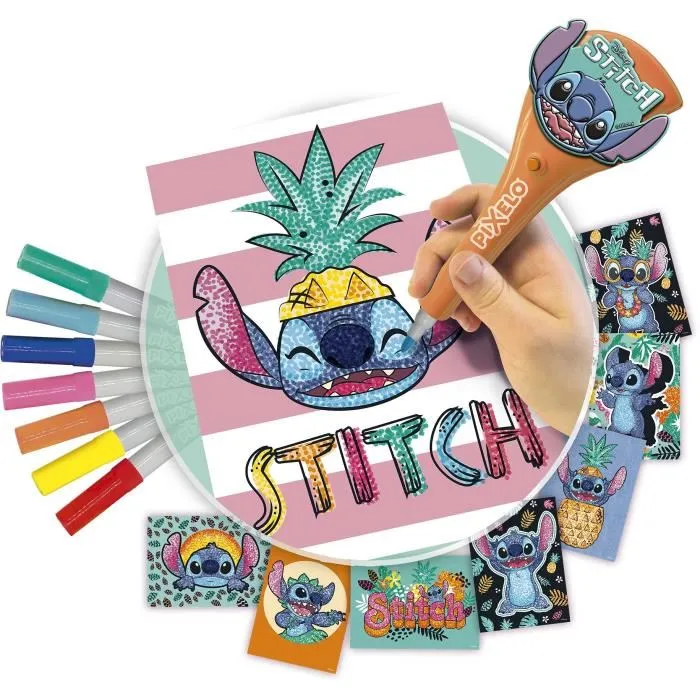 Lansay LAN1733339282428 Pixelo Stitch Juguete 8 Ilustraciones Multicolor A partir de 6 años 3