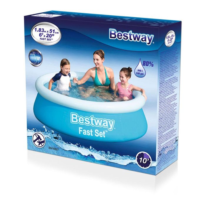 Piscina modelo "fast set" ø183x51cm 940 l. bestway 3 Piscina modelo "fast set" ø183x51cm 940 l. bestway 3