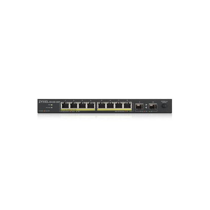 Zyxel GS1100-10HP v2 Switch No Administrado Gigabit Ethernet 8 Puertos PoE 130W Negro 2