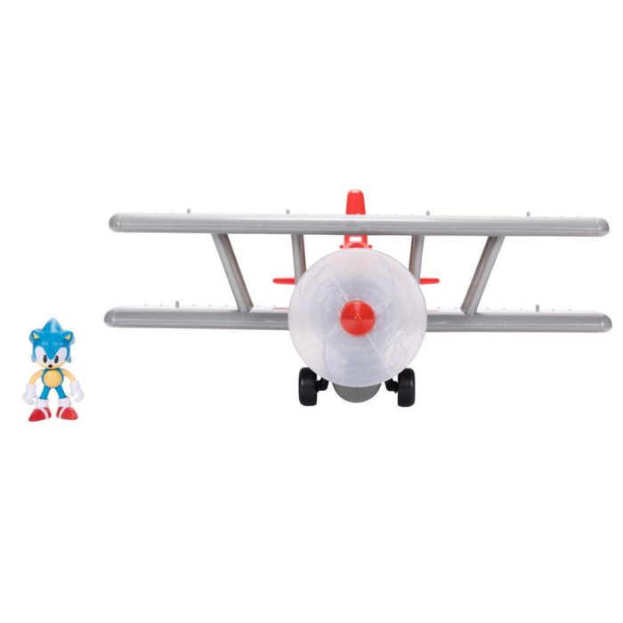 Jakks Pacific 423284 - Juguete Avioneta Biplano Tornado Sonic con Sonidos, Luces y Ruedas Funcionales, Incluye Figura 6cm 6 Jakks Pacific 423284 - Juguete Avioneta Biplano Tornado Sonic con Sonidos, Luces y Ruedas Funcionales, Incluye Figura 6cm 6
