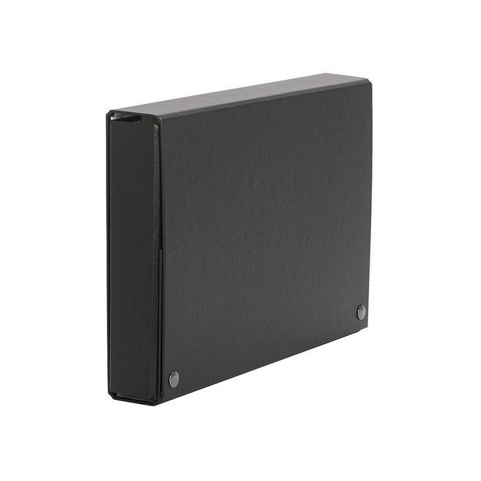 Pardo Carpeta Proyectos Folio Lomo 30 mm Cartón Forrado Negro con Broche