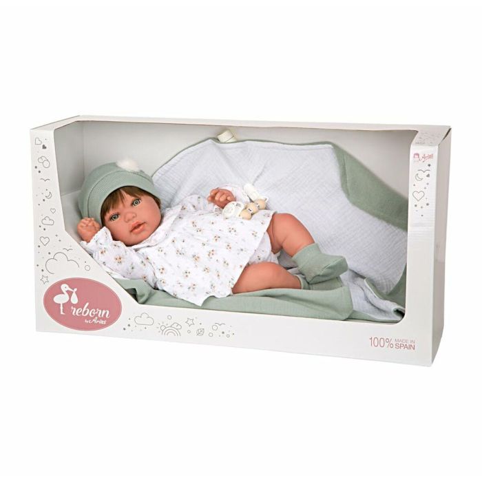 Muñeca reborn arias 45 cm paulina c/manta 3