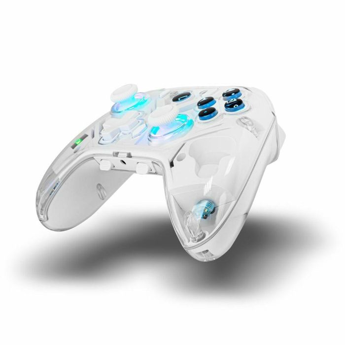 Krom NXKROMKRYSTAL Mando y Volante Inalámbrico Bluetooth/USB Transparente para Android, Nintendo Switch, PC, iOS 5