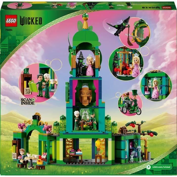 LEGO Wicked 75684 Bienvenido a Emerald City - Juguete coleccionable con Glinda y Elphaba 4