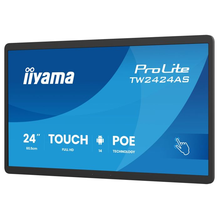Iiyama TW2424AS-B3P Panel Interactivo Táctil 60.5cm (23.8") Full HD 1920x1080 IPS Android 14 Wi-Fi 6 USB-C 24/7 Montaje VESA 100x100mm 2