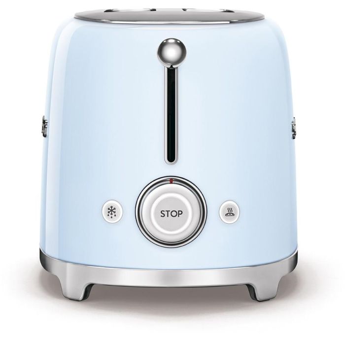 SMEG TSF02PBEU Tostador de 4 Rebanadas Azul Pastel, 1500W con Funciones Recalentar y Descongelar 3