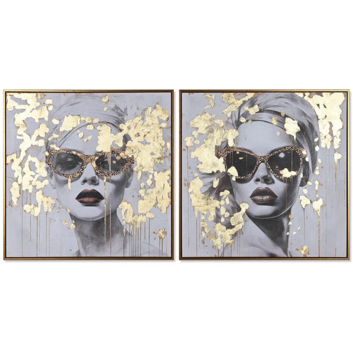 Lienzo Home ESPRIT Poliestireno Lienzo 70 x 3,5 x 70 cm
