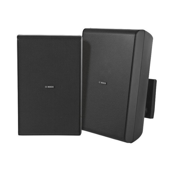 Bosch Armario Altavoz 8" (203mm) Negro, 70/100V IP54, pack 2 uds. para Exterior - 90W 110dB