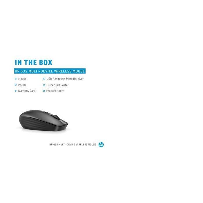 HP 635 Multi-Device Wireless Mouse con Conectividad Bluetooth, Botones Programables y Diseño Cómodo para Múltiples Dispositivos 11 HP 635 Multi-Device Wireless Mouse con Conectividad Bluetooth, Botones Programables y Diseño Cómodo para Múltiples Dispositivos 11