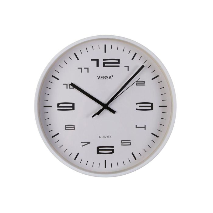 Reloj de Pared Versa Blanco Plástico 25 x 25 x 4 cm 0 Reloj de Pared Versa Blanco Plástico 25 x 25 x 4 cm 0