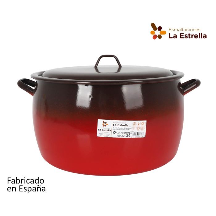Olla Abombada con Tapa 34 cm - 20L Fuego - La Estrella (2 Unidades) Olla Abombada con Tapa 34 cm - 20L Fuego - La Estrella (2 Unidades)