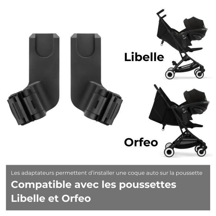 Cybex AAAIR39519 Adaptadores para cochecitos Libelle y Orfeo - Negro 1