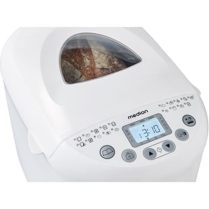 Máquina de hacer pan - MEDION - 50073723 - 550 W - 19 programas - Hublot - Blanco 2 Máquina de hacer pan - MEDION - 50073723 - 550 W - 19 programas - Hublot - Blanco 2