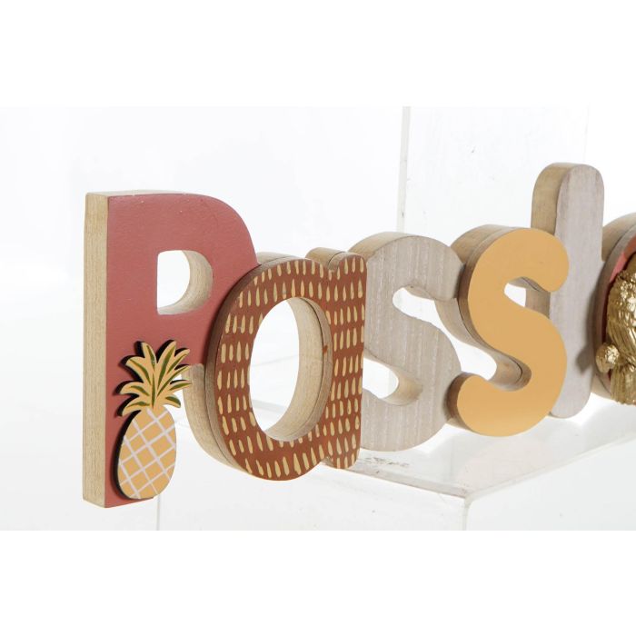 DKD Home Decor Decoracion Tropical Naranja Amarillo 4 x 12 x 44 cm (4 Unidades) 1