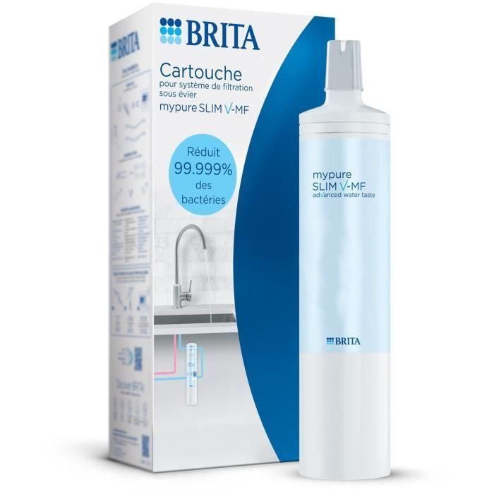 Cartucho filtrante - BRITA - Mypure SLIM V-MF - 8000 L de agua filtrada / 12 meses - 3 niveles de filtración