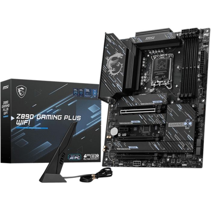 MSI PLACA Z890 GAMING PLUS WiFi, Intel LGA 1851, Chipset Z890, DDR5, Wi-Fi 7, Bluetooth 5.4, 911-7E34-08S 0 MSI PLACA Z890 GAMING PLUS WiFi, Intel LGA 1851, Chipset Z890, DDR5, Wi-Fi 7, Bluetooth 5.4, 911-7E34-08S 0