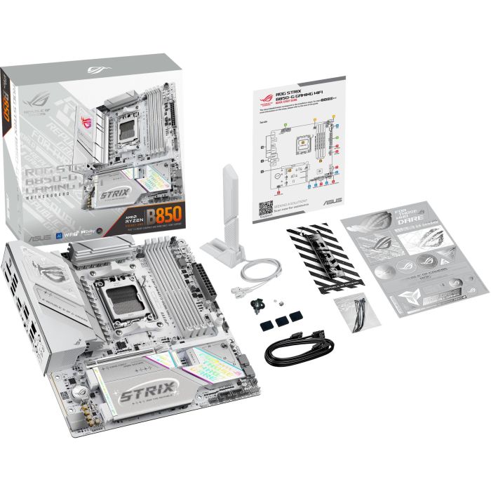 ASUS ROG STRIX B850-G GAMING WiFi Placa Base para PC, Chipset AMD B850, DDR5-SDRAM, Micro ATX 12