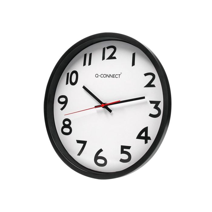 Reloj Q-Connect De Pared Plastico Oficina Redondo 34 cm Marco Negro 3 Reloj Q-Connect De Pared Plastico Oficina Redondo 34 cm Marco Negro 3