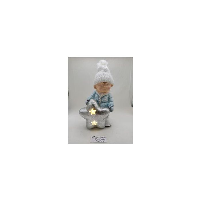 Figura Navidad Moderna DKD Home Decor Plateado Blanco 18.5 x 39.5 x 25.5 cm (2 Unidades) 1