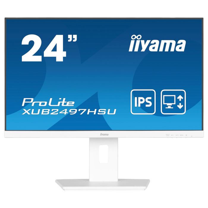 iiyama ProLite XUB2497HSU-W2 Monitor 23.8 Pulgadas Full HD IPS 1ms 100Hz HDMI DisplayPort USB VESA Altura Ajustable Blanco 1