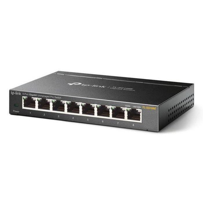 TP-Link TL-SG108E Switch Easy Smart 8 Puertos Gigabit con QoS, VLAN y Carcasa Metálica 1