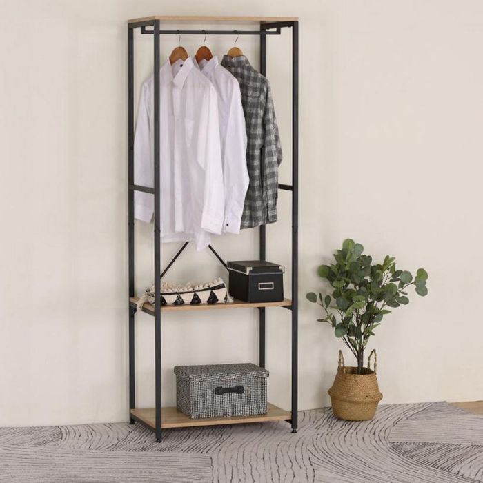 Home Deco Factory Perchero con 2 Estantes Colección Essentiel 60x40,4x167 cm 5