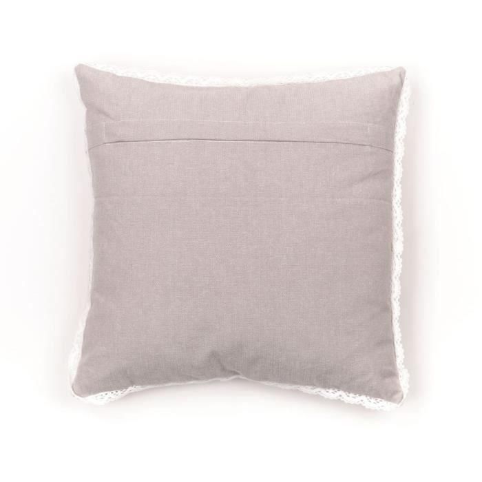 Cojín - HOY - CHARME - Chambray x Dentelle Berenice - 40 x 40 cm 4 Cojín - HOY - CHARME - Chambray x Dentelle Berenice - 40 x 40 cm 4