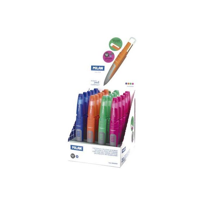 Portaminas Milan Compact 2B 0,7 Mm Expositor De 20
