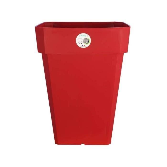 RIVIERA Maceta de plástico Soleilla cuadrada 39x39x53cm - 49l - Rojo 1 RIVIERA Maceta de plástico Soleilla cuadrada 39x39x53cm - 49l - Rojo 1
