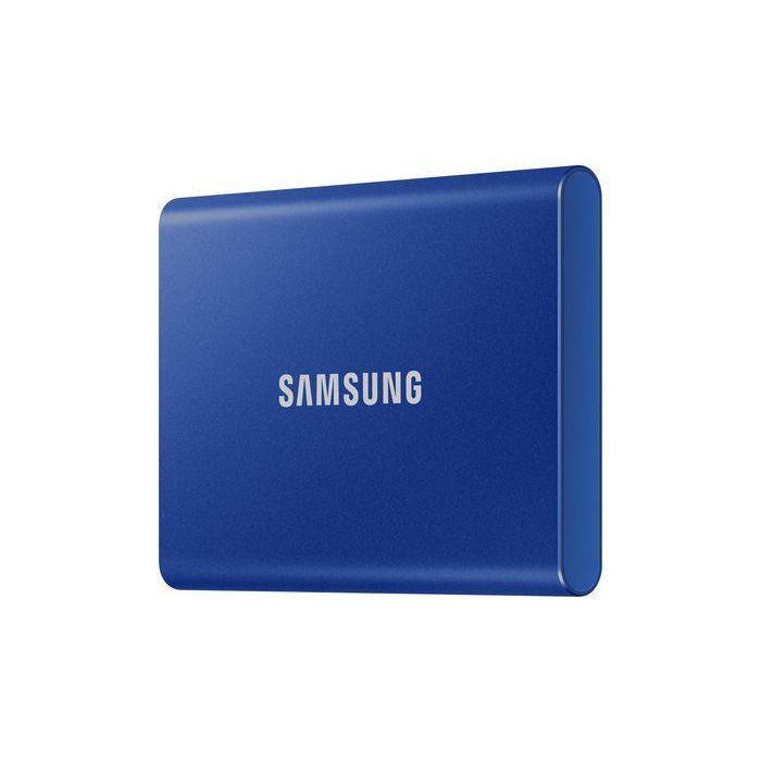 Samsung Disco Duro SSD 1TB T7 PSSD Externo Azul NVMe Lectura 1050MB/s Escritura 1000MB/s