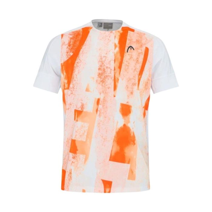 Camiseta de Manga Corta Hombre Head Padel Tech Naranja Pádel