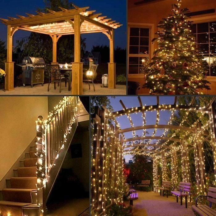 LUMI GARDEN Yogy Guirnalda de luz solar solar - Luz blanca cálida solar - 200 LED - 1700 cm 3 LUMI GARDEN Yogy Guirnalda de luz solar solar - Luz blanca cálida solar - 200 LED - 1700 cm 3