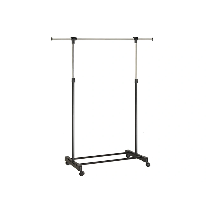 Unilux Perchero Extensible con Ruedas, Ajustable en Altura y Anchura, Negro/Cromado 1 Unilux Perchero Extensible con Ruedas, Ajustable en Altura y Anchura, Negro/Cromado 1